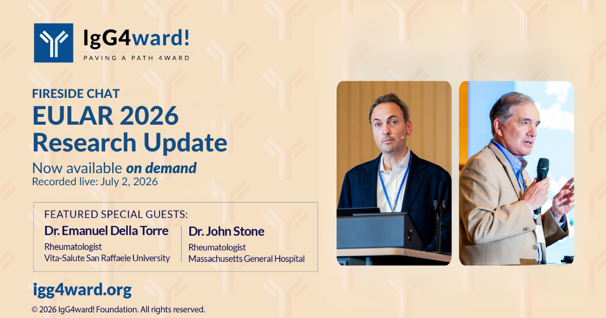 IgG4ward! Fireside Chat: EULAR 2026 Research Update – New insights into IgG4-related disease (IgG4-RD)